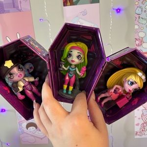Set of 3 Zombaes Forever Mini Dolls with Boxes